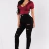Fashion Nova Hug So Tight Jeans - Black