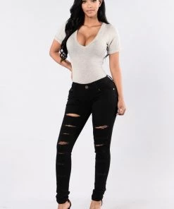 Fashion Nova Lola Jeans - Black