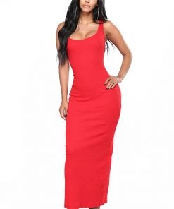 Mysite Mulberry Street Maxi Dress - Red