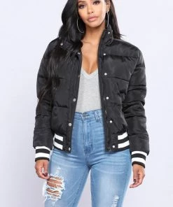 Fashion Nob Mrs. Jackson Puffer Jacket - Black Best Sellers