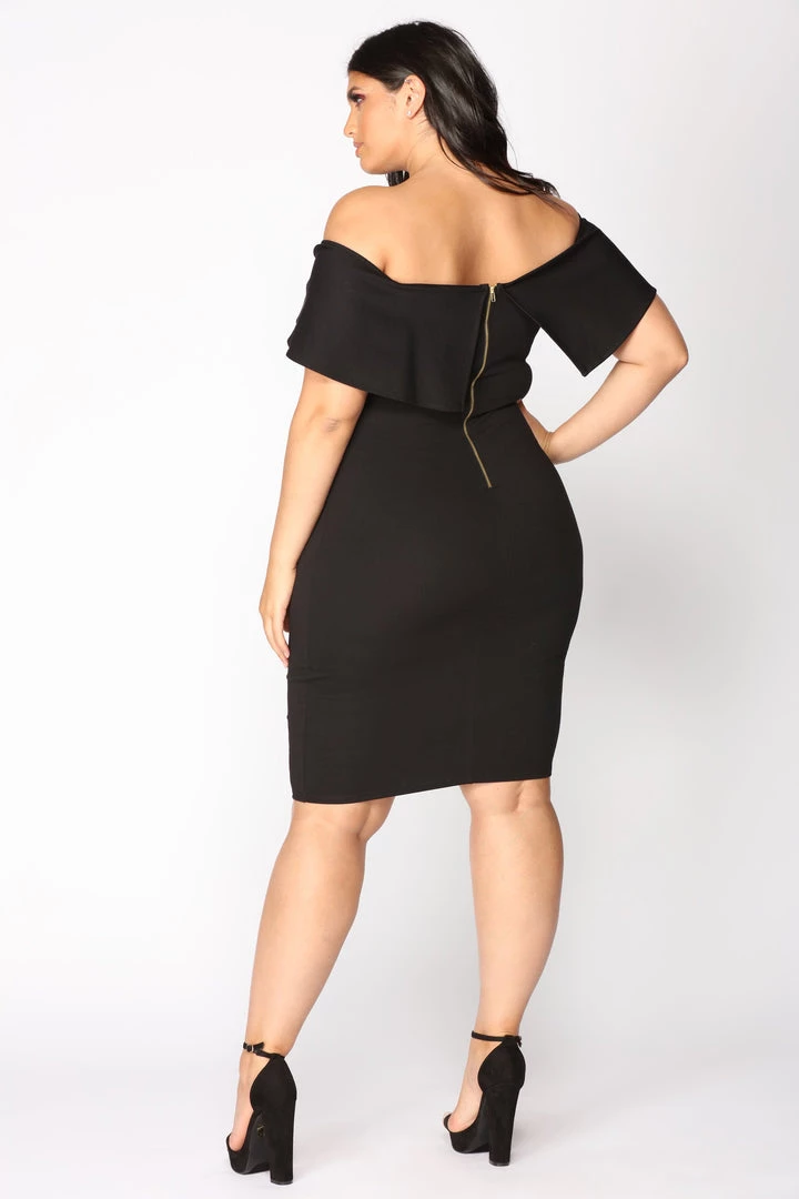 Fashion Nob DRESSES Lyla Off Shoulder Dress - Black 8 Fashion Nob DRESSES Lyla Off Shoulder Dress - Black