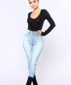 Fashion Nova Your Everyday Long Sleeve Tee - Black