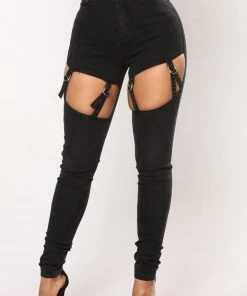 Fashion Nova That's What's Up Skinny Jeans - Black