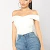 Fashion Nova Hide The Truth Top - White