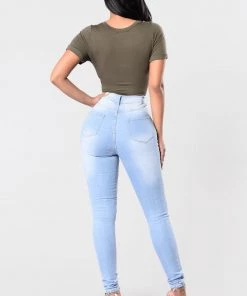 Fashion Nova Drive To The Ocean Jeans - Light Blue Wash