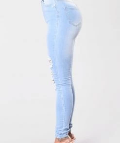 Fashion Nova Drive To The Ocean Jeans - Light Blue Wash