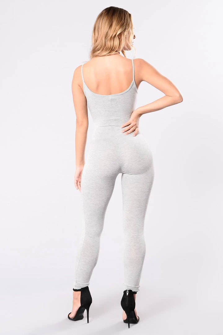 Mysite New Today Nova Season Jumpsuit - Heather Grey 11 Mysite New Today Nova Season Jumpsuit - Heather Grey