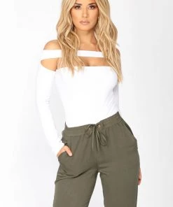 Fashion Nova Not The Same Long Sleeve Bodysuit - White