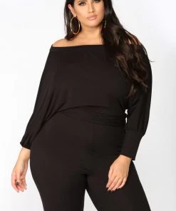 Fashion Nova Teddies & Babydolls Pro Lounger Jumpsuit - Black