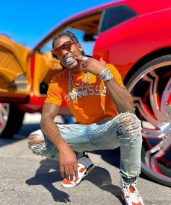 Mysite Finesse Short Sleeve Tee - Orange