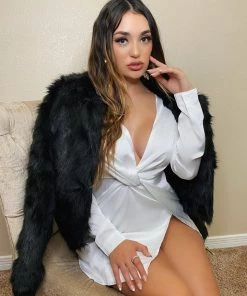 Fashion Nob Franchesca Fur Jacket - Black