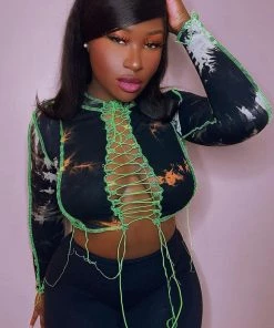 Fashion Nova From Rags To Riches Contrast Top - Black/combo