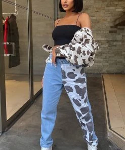 Fashion Nova Got Moooves Non Stretch Mom Jeans - Brown/combo