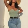 Fashion Nova Harmony Snatched Bodysuit - Sage