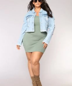 Mysite One Of The Boys Dress - Sage