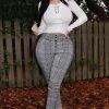 Fashion Nova Influencer Looks I Know You Want It Plaid Pants - Black/White