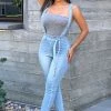 Fashion Nova I Want It All Overalls - Medium Blue Wash
