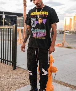 Fashion Nova Ice Cube Most Wanted Short Sleeve Tee - Black/combo New Today