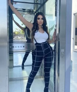 Fashion Nova Jump In The Ring II Jumpsuit - Black/White Teddies & Babydolls