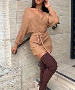 Fashion Nob Just Between Us Sweater Dress - Camel