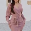 Fashion Nob Just Between Us Sweater Dress - Mauve Best Sellers