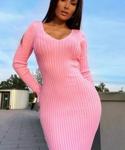 Fashion Nob Kallan Knit Dress - Pink Influencer Looks