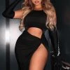 Fashion Nova Influencer Looks Keeping It High Standards Maxi Dress - Black