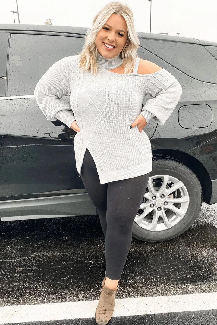 Fashion Nova Teddies & Babydolls Keeping Me Away From The Cold Sweater - Grey 6 Fashion Nova Teddies & Babydolls Keeping Me Away From The Cold Sweater - Grey