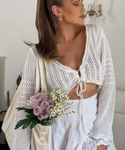 Fashion Nova Lana Crochet Top - Off White Best Sellers