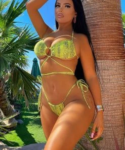Fashion Nova Best Sellers MTS Pure Sunshine 2 Piece Bikini - Lime