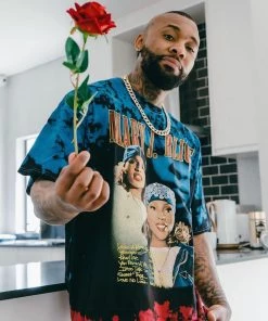 Mysite Mary J Blige Short Sleeve Tee - Black/combo New Today