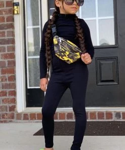 Fashion Nova Mini Keep It Real Legging Set - Black