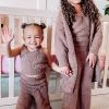 Fashion Nova Influencer Looks Mini Living In It Cozy 3 Piece Pant Set - Mocha