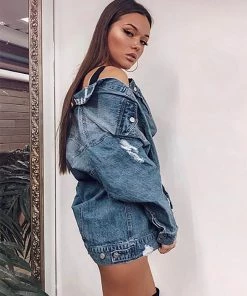 Fashion Nob Miss Stressed Denim Jacket - Medium Wash Influencer Looks