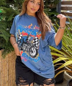 Mysite New Today Motorcycle Riders Only Top - Slate Blue 17 Mysite New Today Motorcycle Riders Only Top - Slate Blue