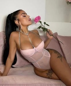 Fashion Nova Perfect Love Mesh Rhinestone Teddy - Rose 12 Fashion Nova Perfect Love Mesh Rhinestone Teddy - Rose