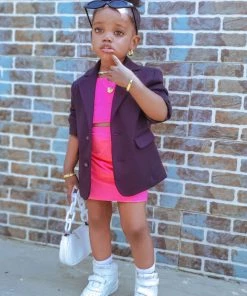 Fashion Nova Influencer Looks Mini True Icon Skirt Set - Neon Pink