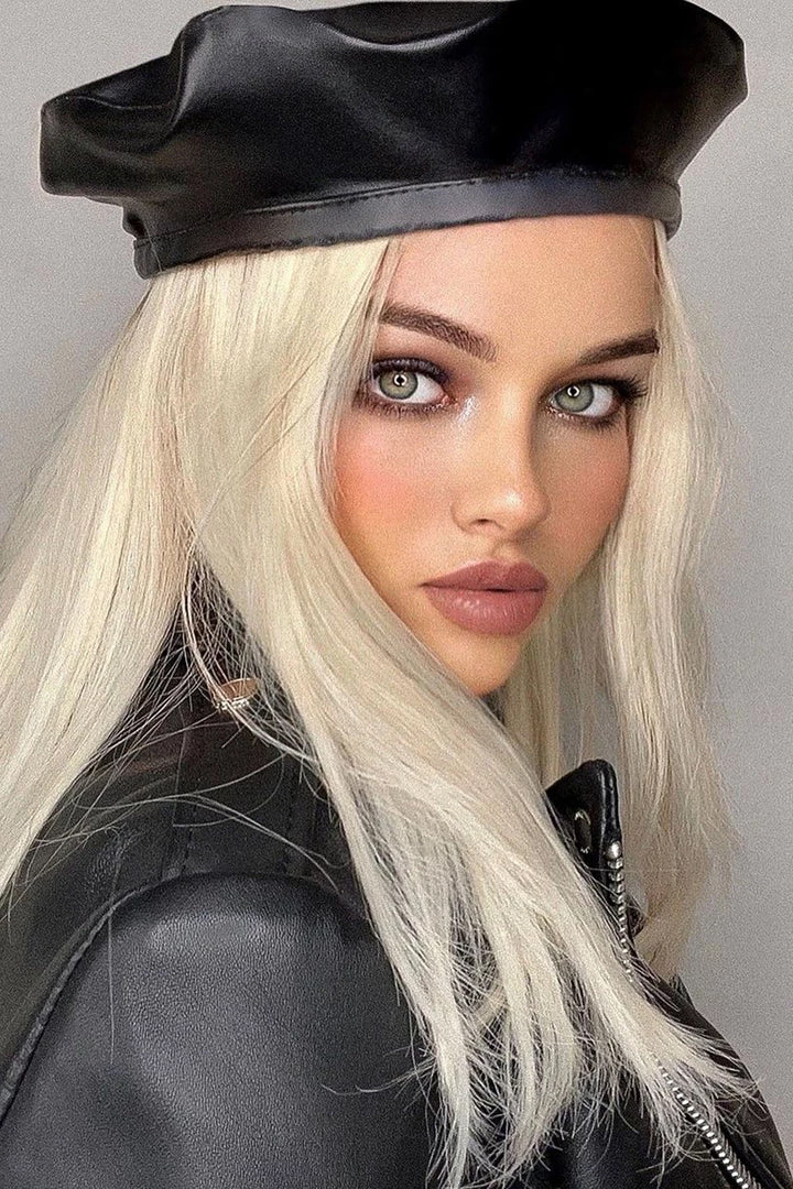 Fashion Nova New Today Segal Leather Beret - Black 1 Fashion Nova New Today Segal Leather Beret - Black