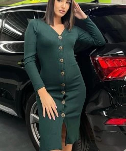 Fashion Nob Show Some Sass Sweater Dress - Hunter Green
