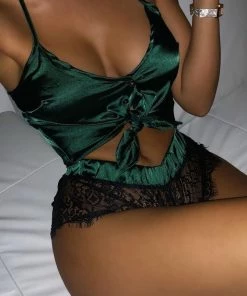 Fashion Nob Sleepover Tonight Lace PJ Short Set - Hunter Best Sellers