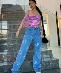 Fashion Nova Smile You're On Camera Boyfriend Jeans - Light Blue Wash