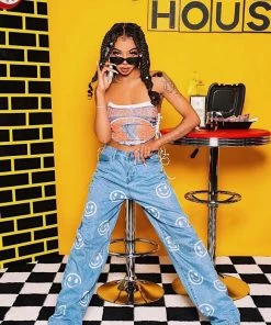 Fashion Nova Smile You're On Camera Boyfriend Jeans - Light Blue Wash