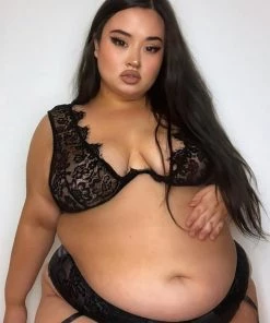 Fashion Nob Thinking Of Your Touch Lace 3 Piece Set - Black