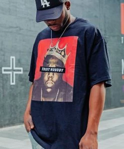 Mysite New Today Trust Nobody Short Sleeve Tee - Black/combo