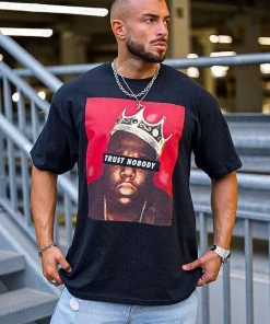 Mysite New Today Trust Nobody Short Sleeve Tee - Black/combo