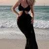Mysite New Today Walk On The Beach Maxi Dress - Black