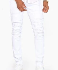 Mysite Reel It In Skinny Jean - White