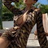 Fashion Nova Influencer Looks Wild Day Mini Dress - Olive/Combo