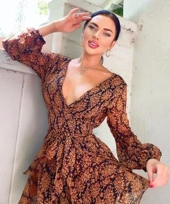 Fashion Nova NEW IN Wildflower Nights Mini Dress - Black/combo