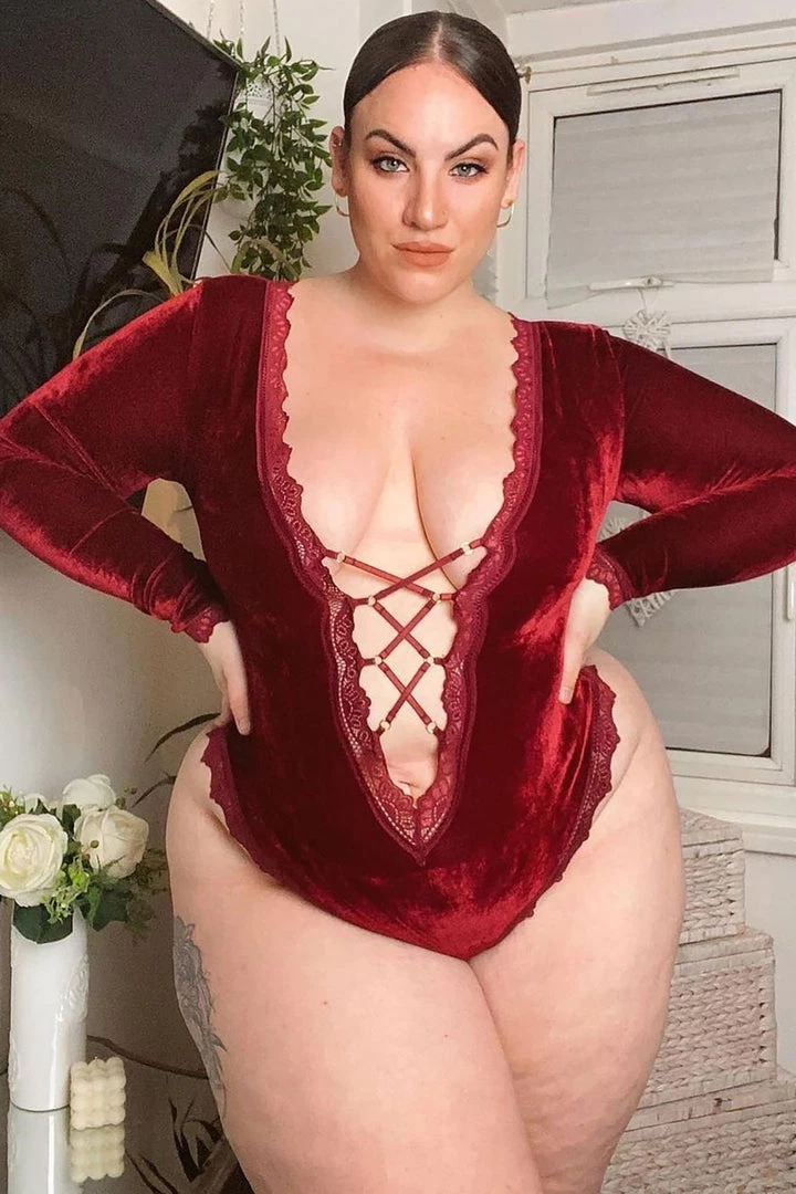 Fashion Nova Teddies & Babydolls Wine By The Fireplace Long Sleeve Velvet Teddy - Wine 4 Fashion Nova Teddies & Babydolls Wine By The Fireplace Long Sleeve Velvet Teddy - Wine